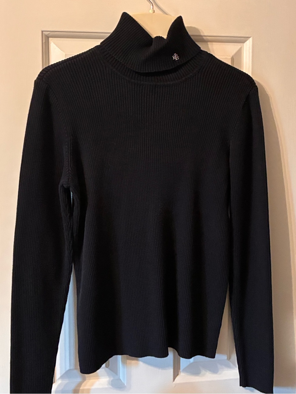 Ralph Lauren Black Ribbed Turtleneck Sweater